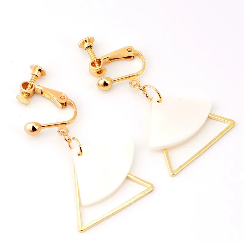 Модные естественные ракушки кулон металлическая полоса зажим винт без отверстия