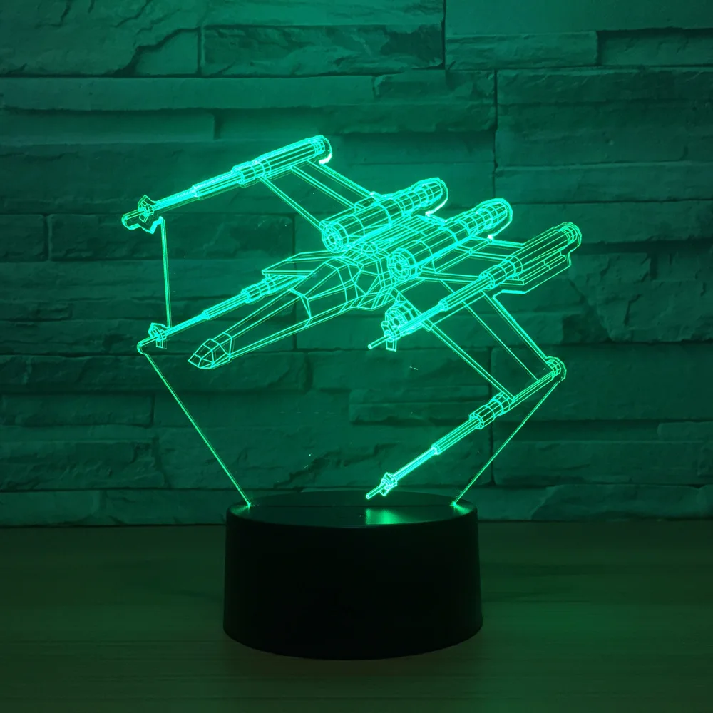 X Fighter Star Wars 7 цветов Светодиодные ночные лампы для детей сенсорные светодиодные Usb