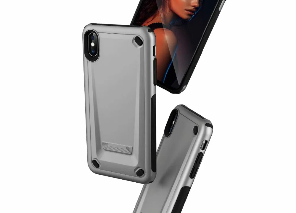 COOKZU For iPhone X Mechanic Phone Cases for Apple XS Max Case Hard PC &amp TPU Hybrid Anti-knock Back Cover 7 |