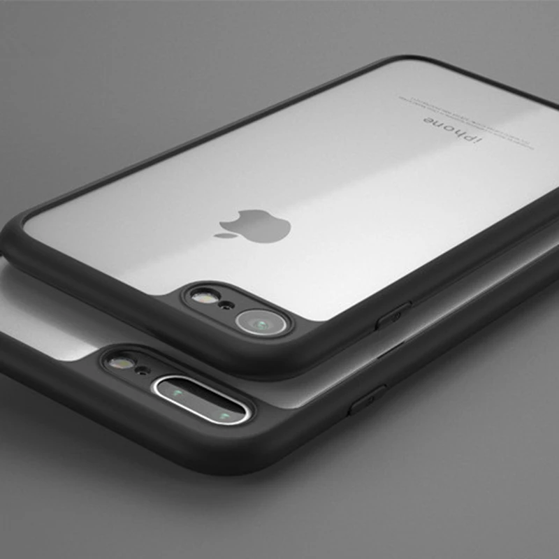Чехол для iPhone7 X 6S 6 8 чехол телефона Two in One Plus матовый мягкий цветной Мягкий край TPU +