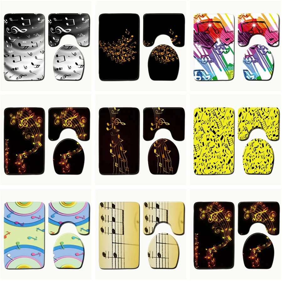 3 шт. Противоскользящий коврик для ванной комнаты набор ковров нескользящий с