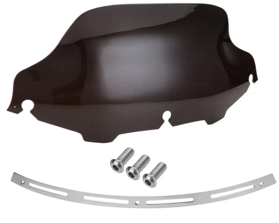 

Slotted Stock Batwing Trim+8" Smoke Windshield For Harley Touring Electra Glide