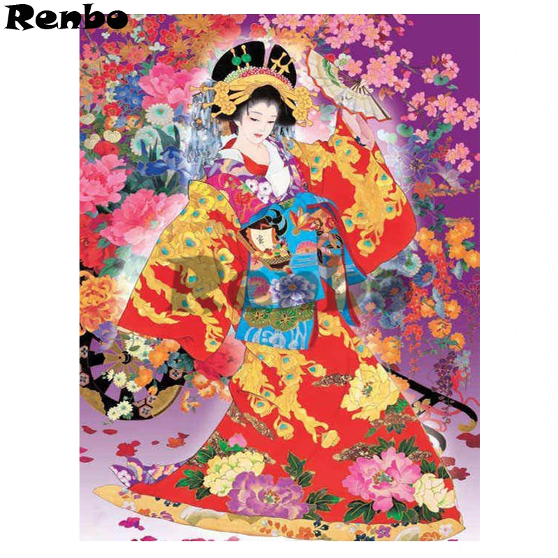 Алмазная мозаика для рукоделия японская картина женщин geisha 5D алмазная вышивка