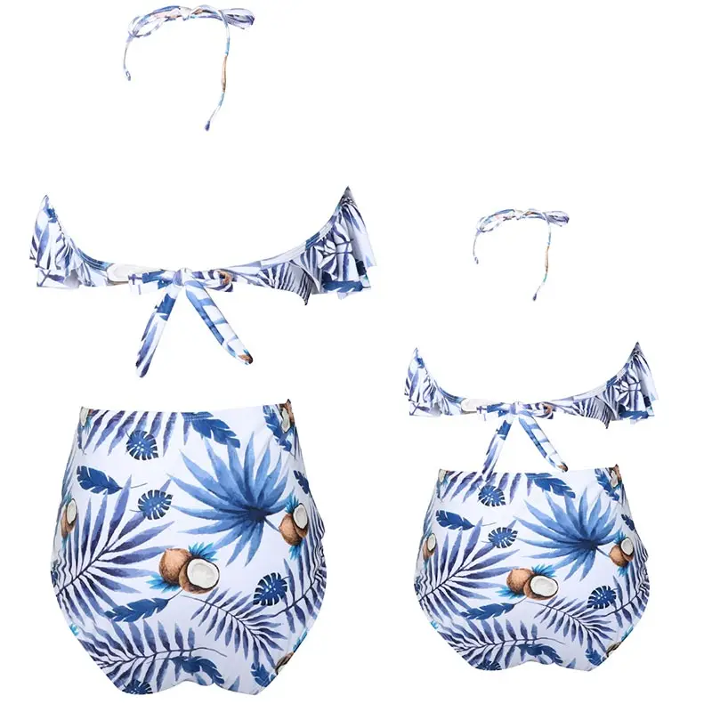 2019 летние Семейные одинаковые купальники нейлоновый Повседневный купальник