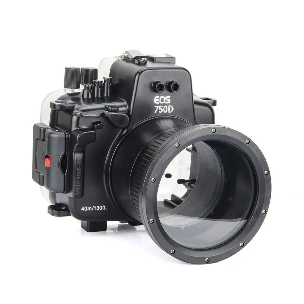 Meikon 40 м/130 футов подводный водонепроницаемый корпус чехол для Canon EOS 750D (18-135 мм) с