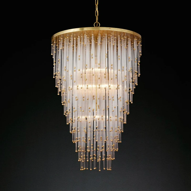 Потолочная люстра с круглыми скандинавскими кристаллами для гостиной столовой