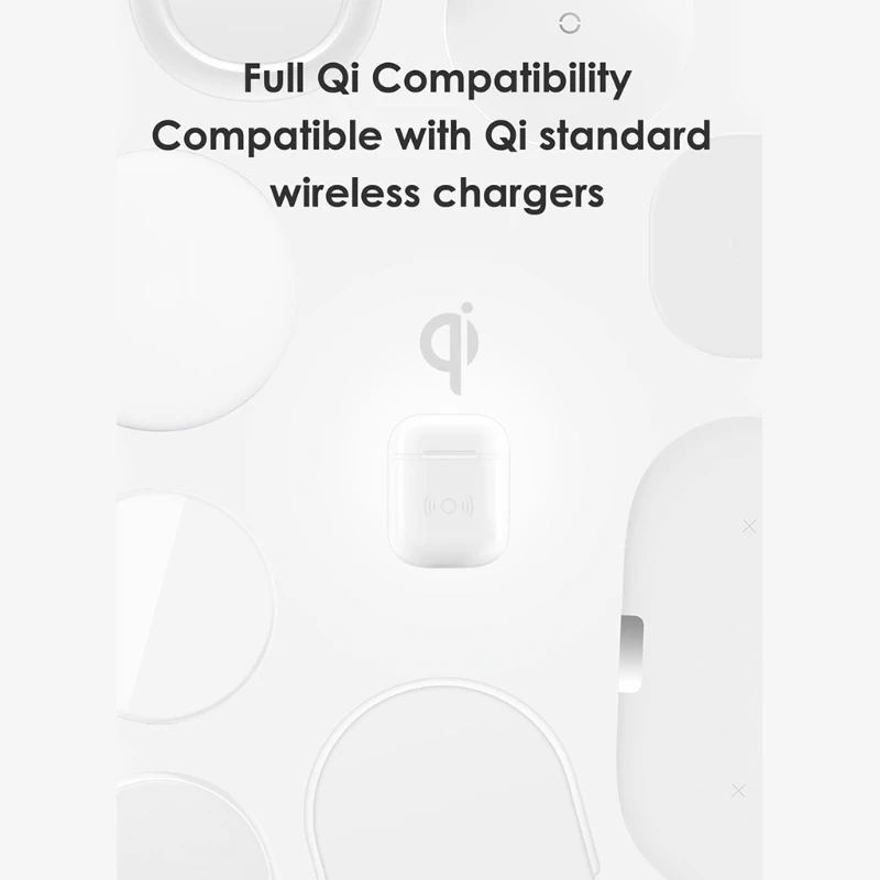 Беспроводное зарядное устройство Qi чехол для наушников Apple AirPods Bluetooth|Аксессуары