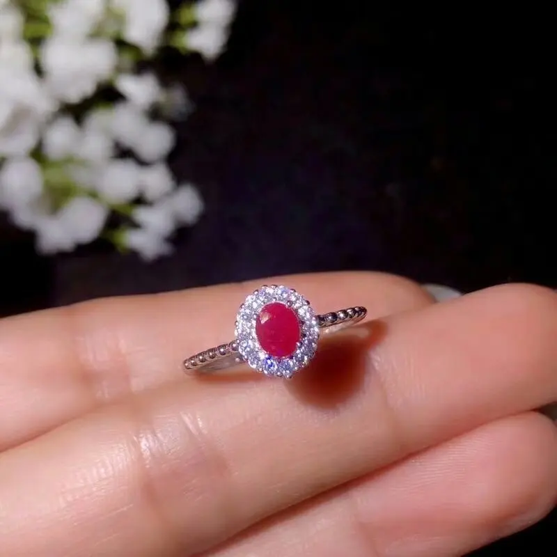 Shilovem 925 серебро натуральные рубиновые кольца изысканное украшение на свадьбу новые женские модные юбилейные открытые 4*5 мм bj040576agh