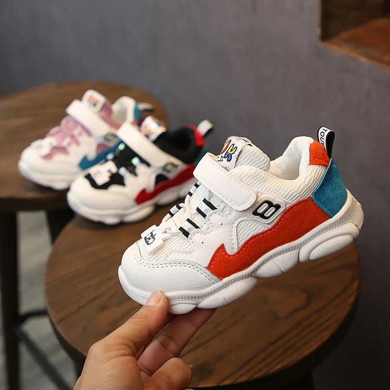 Детские кроссовки для мальчиков и девочек бега размер 21-30 внутри 2019-13 5 см детская