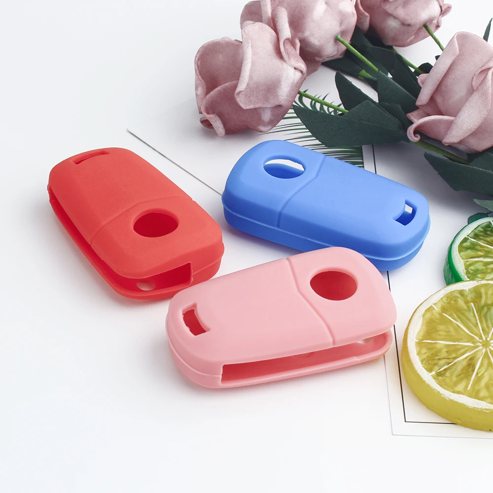

Dankdey 3 Buttons Silicone Key Cover Fob Case for Vauxhall Opel Corsa Astra Vectra Signum Remote Flip Folding Car Key Shell