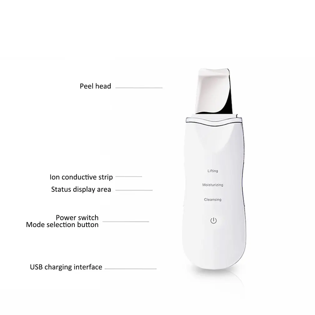 

Ultrasonic Skin Scrubber Spatula Deep Facial Cleaner Peeling Shovel Exfoliator