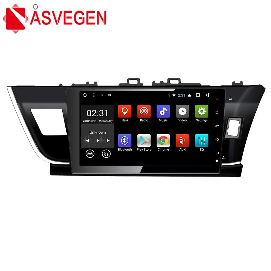 

Asvegen Touch Screen 10.2 inch Android 7.1 Quad Core Car Auto WIFI Video Radio Multimedia Player GPS Navigation For COROLLA 2014