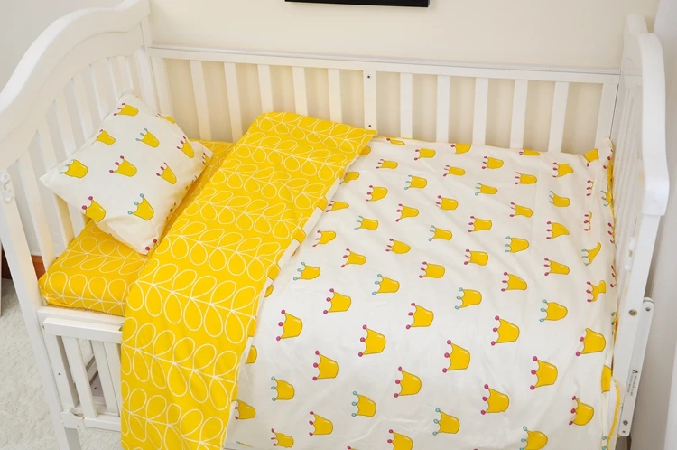 3 шт./компл. Комплект постельного белья из 100% хлопка для новорожденных мальчиков и