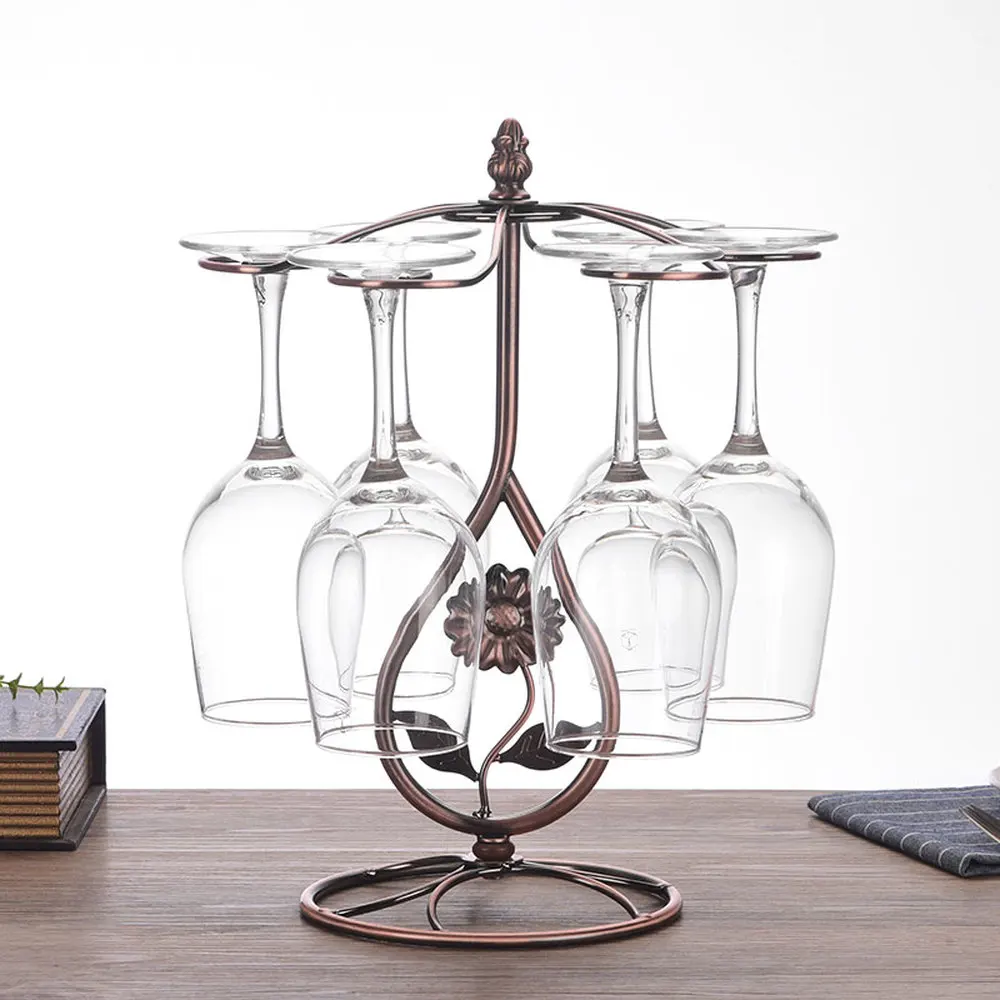 

Creative red wine rack wine cup rack living room decoration European style vintage wine glasses goblet holder wx6271458