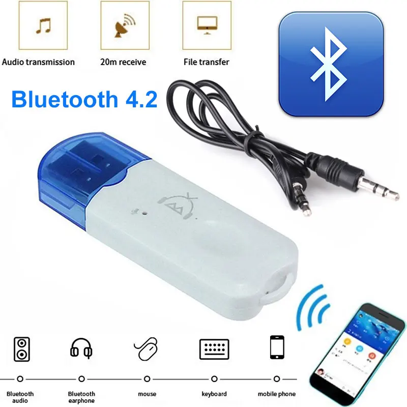 2019 двойной выход Bluetooth аудио приемник умный автомобиль для AUX Прямая поставка |