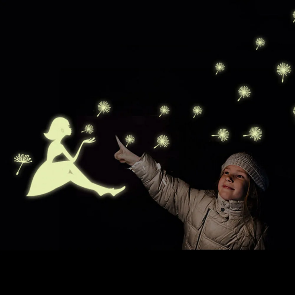 Фотообои для детской комнаты с изображением одуванчика и девушки|home decor wallpaper|vinyl