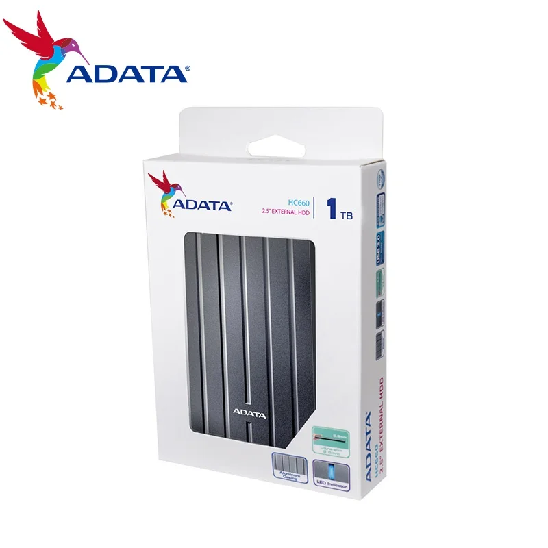 ADATA Внешний HD USB 3,0 2," HDD портативный внешний жесткий диск 1 ТБ 2 ТБ USB 3,0 HC660 внешний жесткий диск