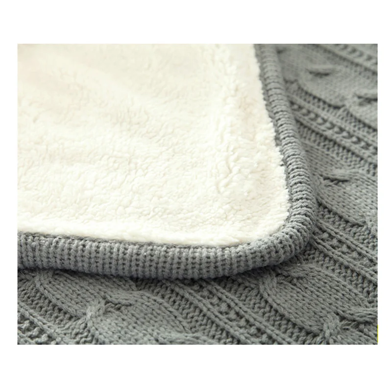 Качественные двойные вязаные одеяла CHAUSUB зимние гостиницы домашний диван