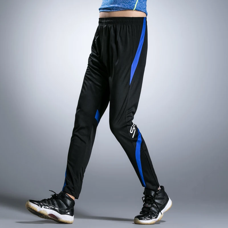 Мужские обтягивающие штаны для бега спортивные футбольные леггинсы на молнии