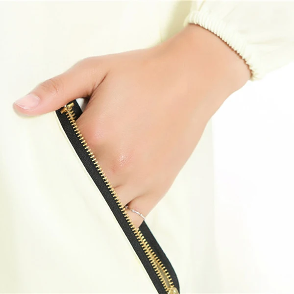 

2017 Women Muslim Blouse Casual Islamic Clothing Button Front Solid Long Shirt Blouses Tops