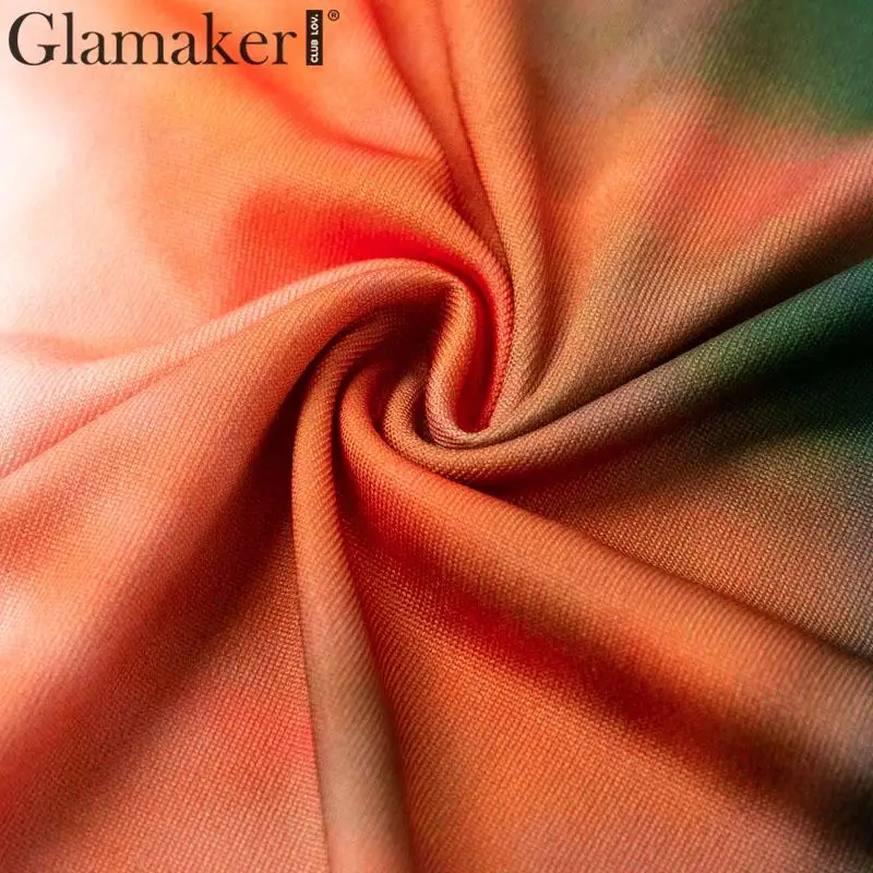 Glamaker, сексуальный галстук, окрашенный принт, костюм из двух частей, платье миди, женское, без рукавов, Бандажное платье, летнее, бодикон, вечерние, для клуба, элегантное платье