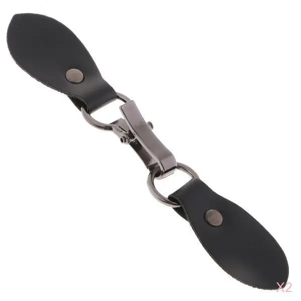 2 набора черная кожаная пряжка с металлической застежкой крючок для