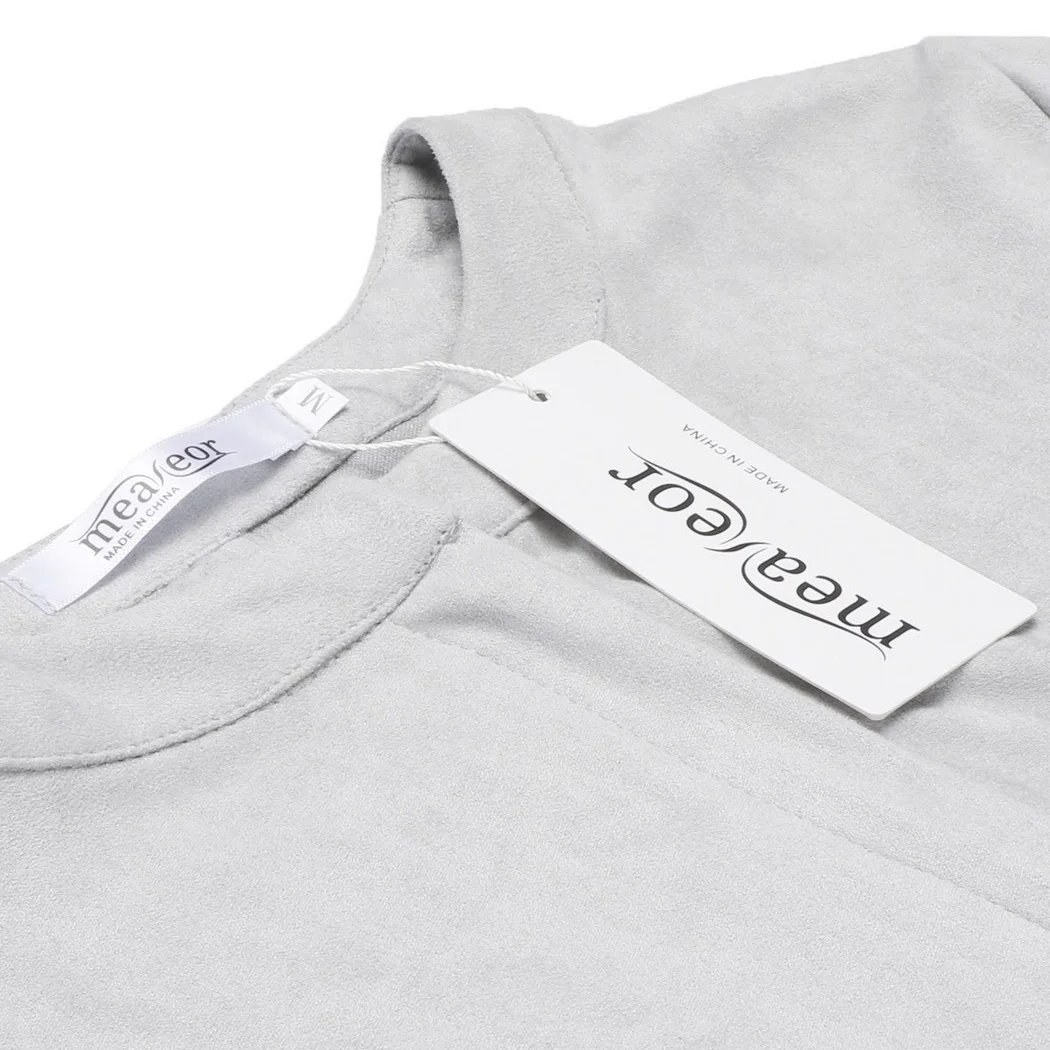 Meaneor/женская короткая куртка сезон весна осень однотонная Повседневная с круглым