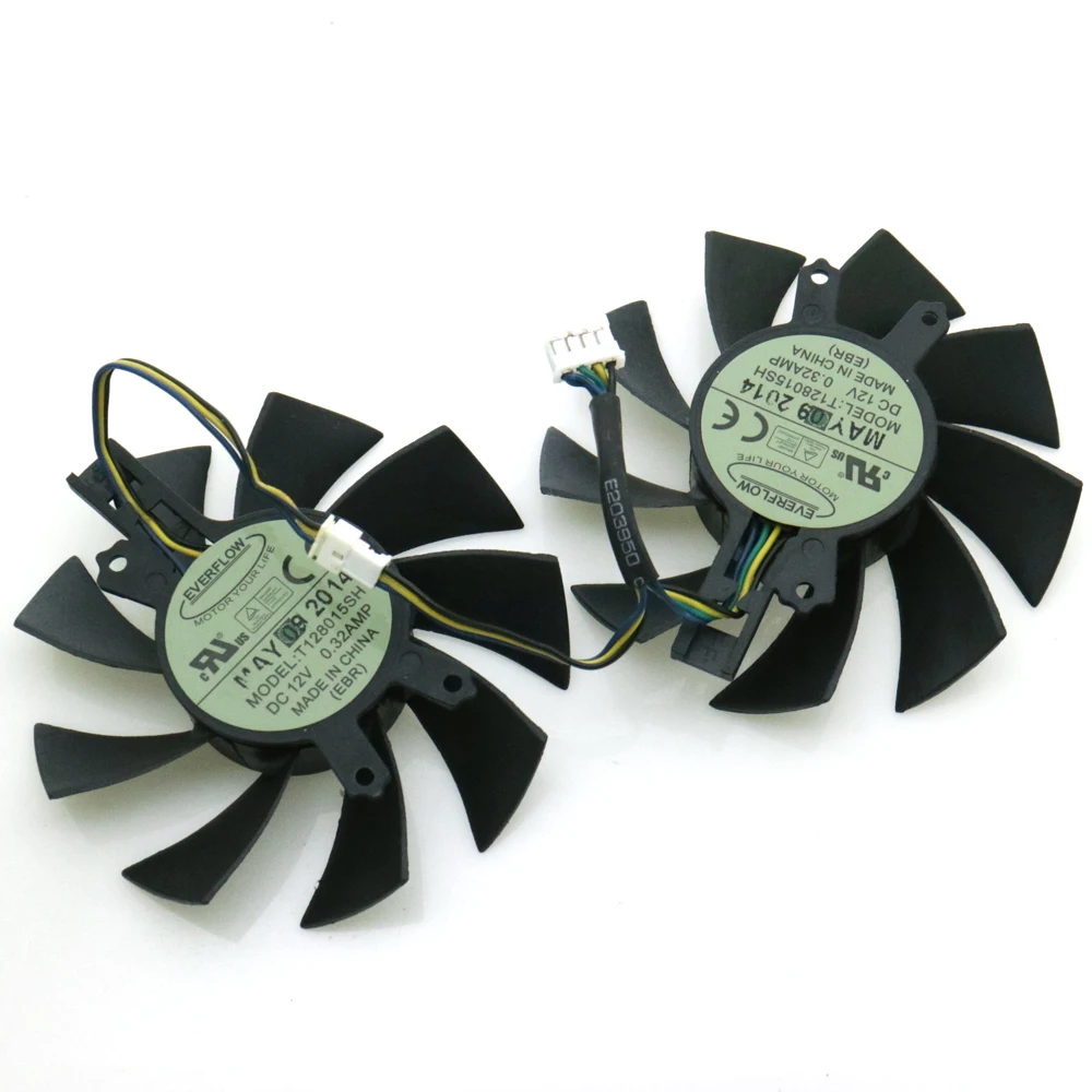 4Pin VGA вентилятор для видеокарты Hasee GM50Ti GTX750Ti GTX950 75 мм 49*46*17 0 32 А бесплатная