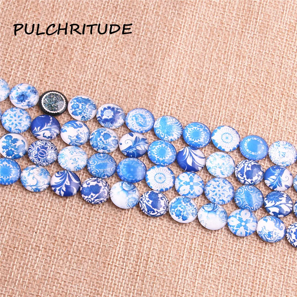 PULCHRITUDE 50 шт. круглые кабошоны из смолы с плоской задней стороной 12 мм камея