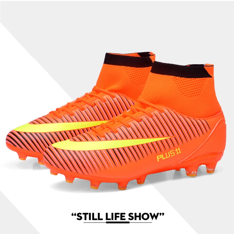 Футбольные бутсы высокие мужские футбольные FG/AG длинные шипы тренировочные