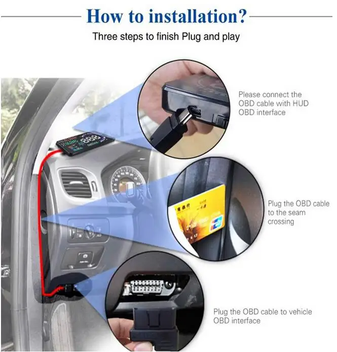 Новинка большой экран 5 дюймов автомобильный HUD Дисплей км/ч миль/ч превышенная