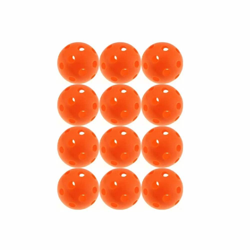 CRESTGOLF 12 шт. x 72 мм пластиковые шариковые шарики для тренировок воздушный поток мяч для пола Мягкий шар de с желтым и оранжевым на выбор