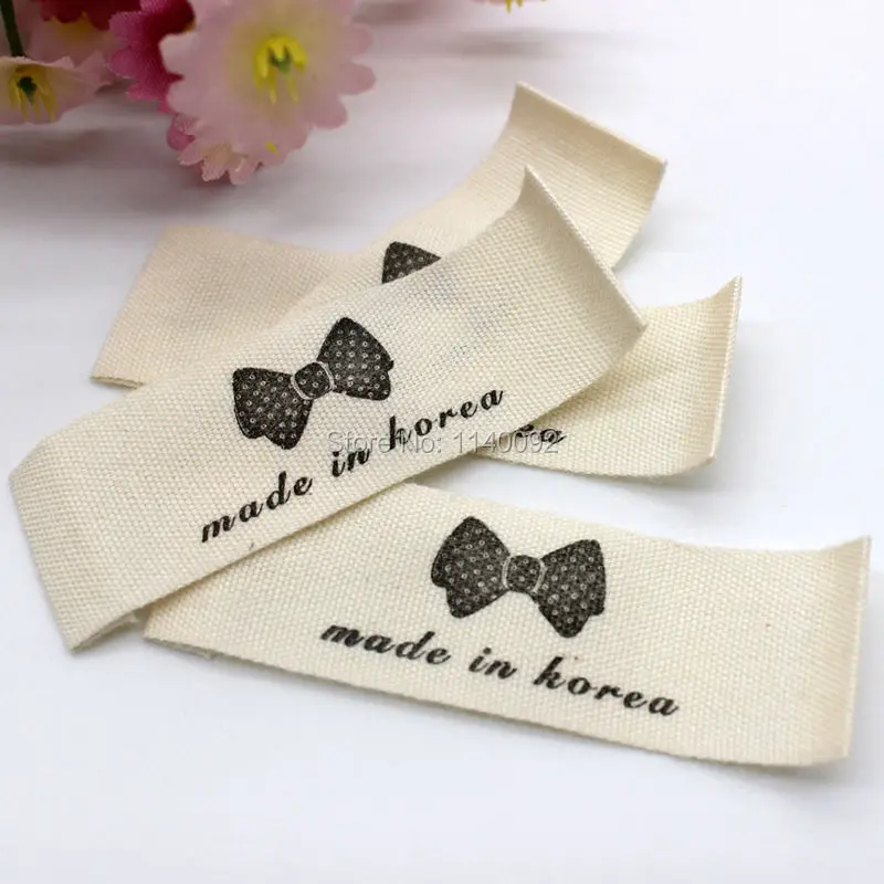 Пользовательская хлопковая лента печатная этикетка основные этикетки вышитые