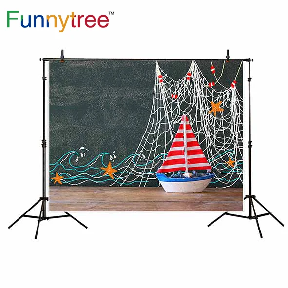 

Фон Funnytree для фотосъемки с парусной лодкой и рыболовной сеткой