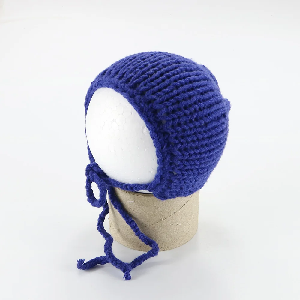 D&ampJ Soft Knitted Baby Hat Newborn Photo Props Caps Solid Color Infant Boy Girl Beanie Autumn Winter Xmas Bonnet Accessories | Детская