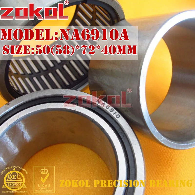 Игольчатый подшипник ZOKOL NA6910 A NA6910A 50*72*40 мм RNA6910A 58*72*40 мм|bearing bearing|bearing roller bearingbearing
