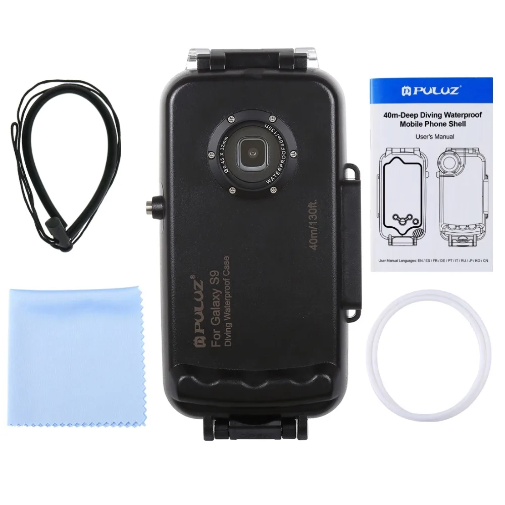 PULUZ 40 м/130 футов подводный дайвинг телефон защитный чехол для Galaxy S9/S9+ серфинг плавание Подводное плавание фото видео