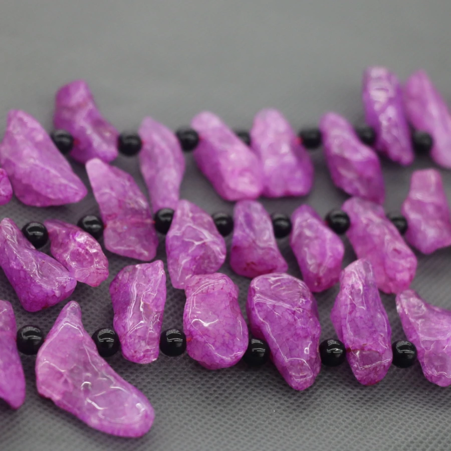 

CYW 2018 Large Purple Spike Beads, Druzy Faceted Gems Stone DIY Necklace Connector, Free shipment, 15.5inch Full Strand