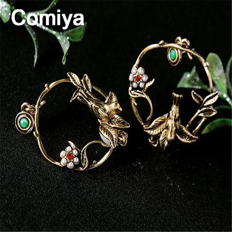Comiya Brinco Longo сиреневого цвета De плата женские Envio Gratis Античное золото Цвет цинковый сплав цветы популярные серьги в виде капель с Висячие Серьги