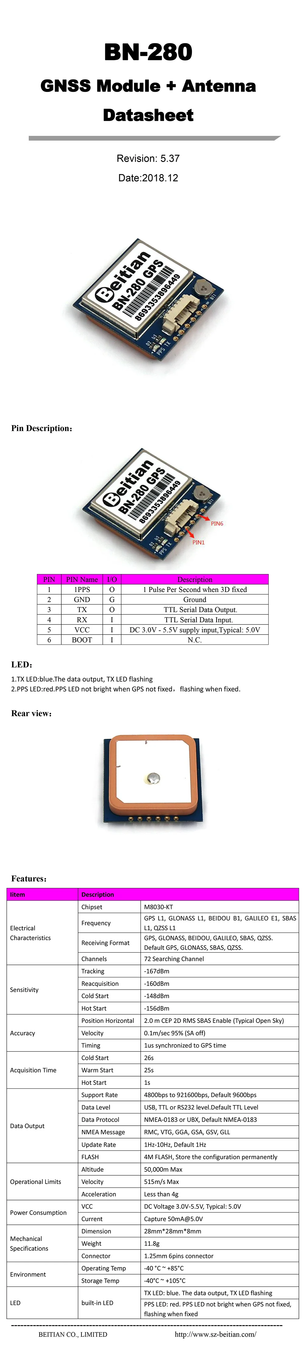 Gps модуль m8n UART ttl уровень gps ГЛОНАСС двойной GNSS модуль Дрон gps модуль с антенной флэш-BN-280