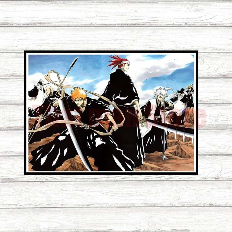 BLEACH плакаты мультфильм наклейки на стену белая мелованная бумага печатает Высокое разрешение гостиная спальня бар украшение дома арт бренд
