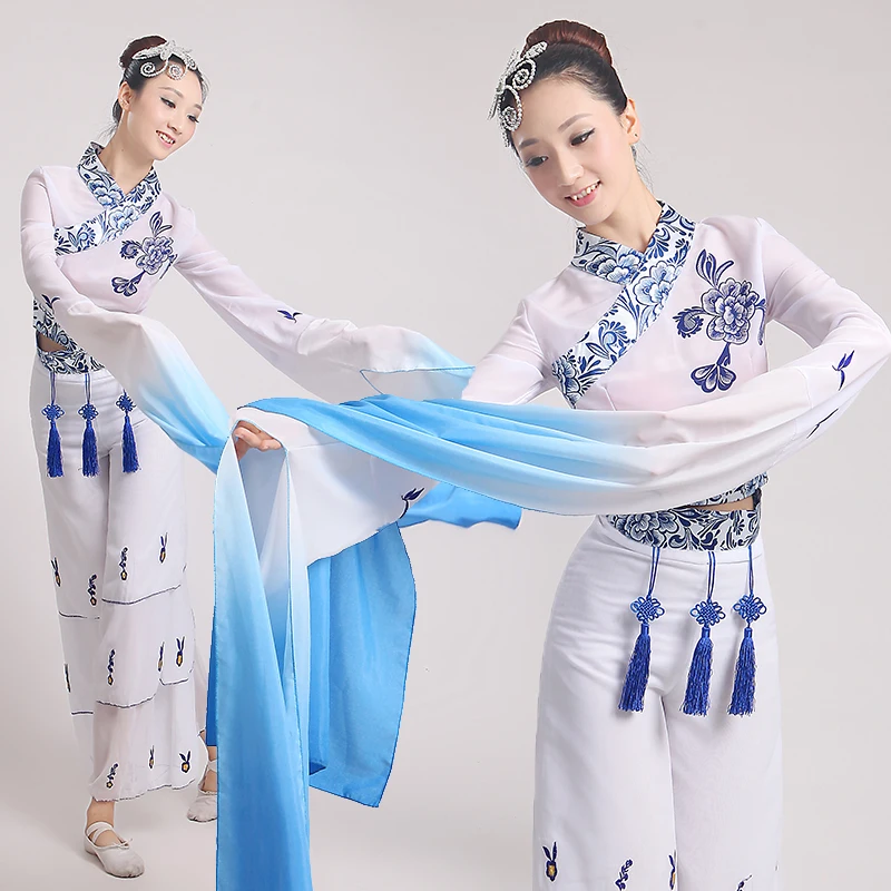 2017 hanfu и фарфоровые костюмы с водными рукавами женский китайский стиль длинный