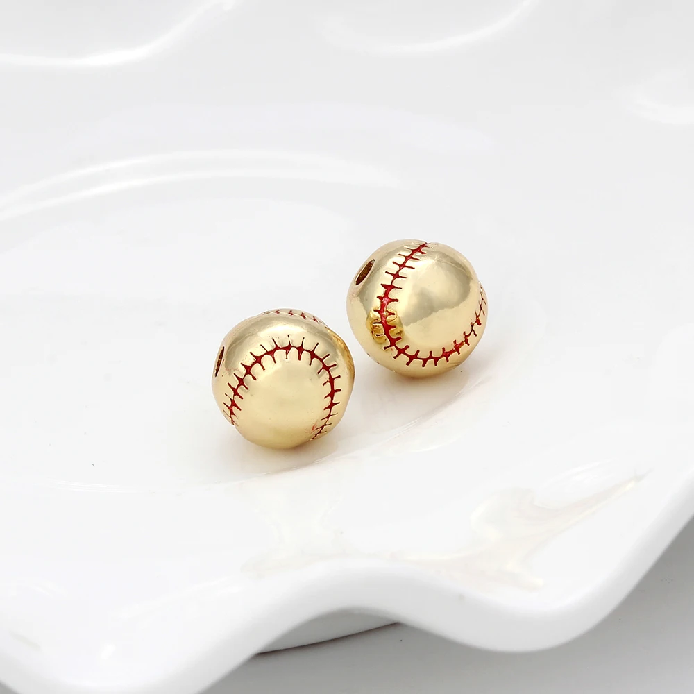 Медные шарики для бейсбола MEIBEADS 1 шт. свободные подходят женщин сделай сам
