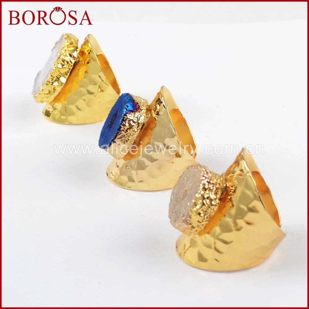 Borosa 5/10 шт. Мода Радуга Защита от солнца цветок камни камень ювелирные изделия