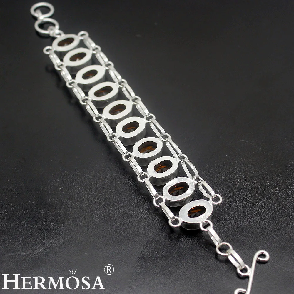 Hermosa ювелирные изделия очаровательные модные серебряные браслеты Morganite 8 дюймов