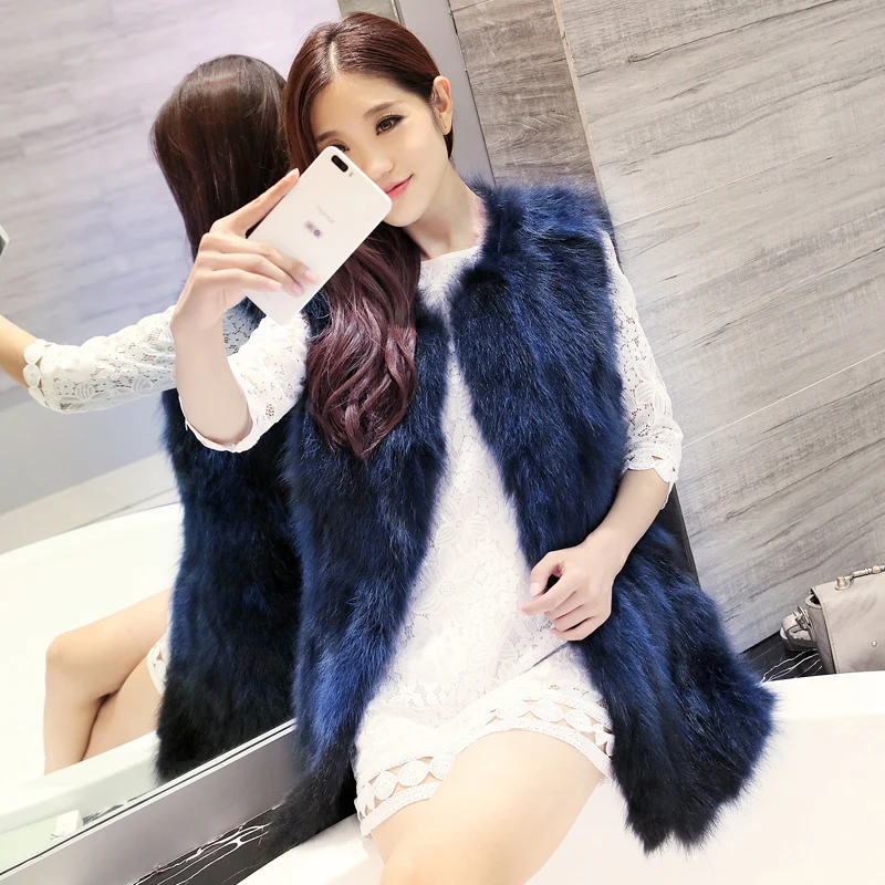 Real Fur Parka Women Winter Jacket Real Raccoon Fur sleeveless mink coat coat real fur coat natural Raccoon dog fur real price