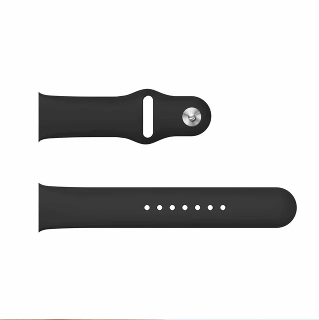 Черный Спортивный силиконовый ремешок для apple watch серии 4/3/2/1, сменный ремешок для наручных часов, ремешок для наручных часов для apple watch 40-44, 42 мм, 38 мм - Цвет: Черный