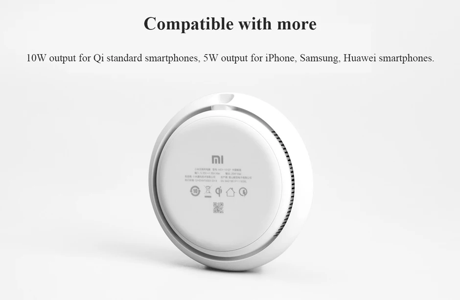 Оригинальное Беспроводное зарядное устройство Xiao mi 20 W Max для mi 9(20 W) mi X 2 S/3(10 W) совместимый мобильный телефон Qi EPP(5 W) многоразовый безопасный
