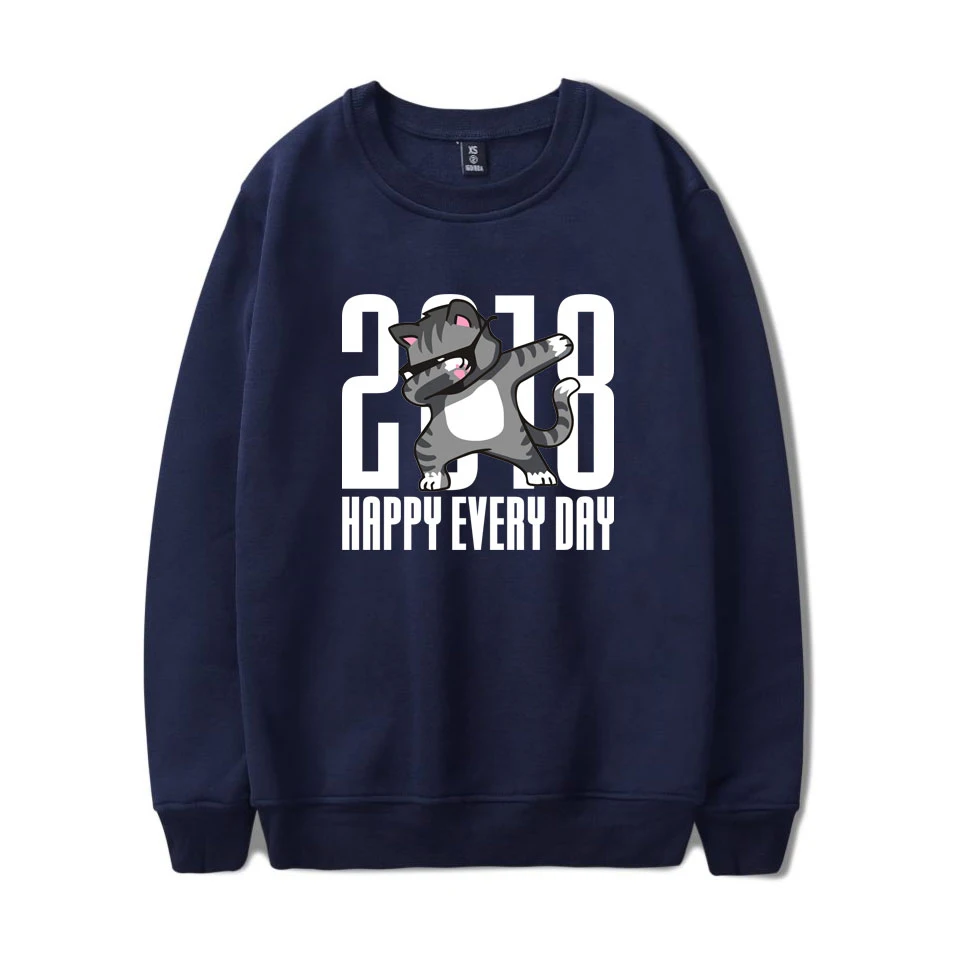 2018 счастливого дня забавные Аниме толстовки с капюшоном в виде животных свитшот
