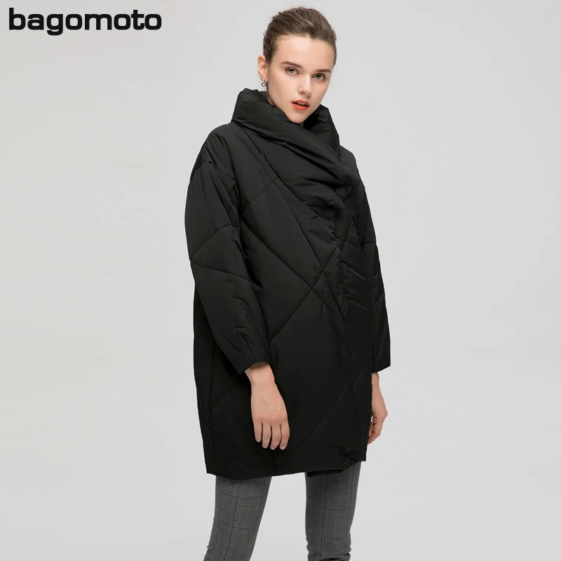 Bagomoto женская зимняя куртка теплая парка бренд модное зимнее пальто для женщин Женская куртка на меху размера плюс верхняя одежда
